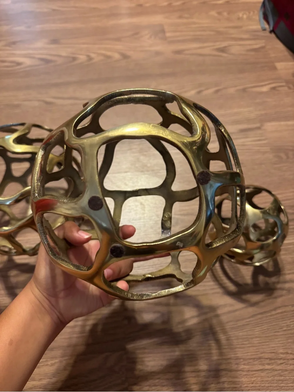 Decorative Openwork Metal Orb Set - Accent